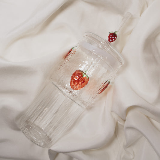Strawberry Glass Tumbler