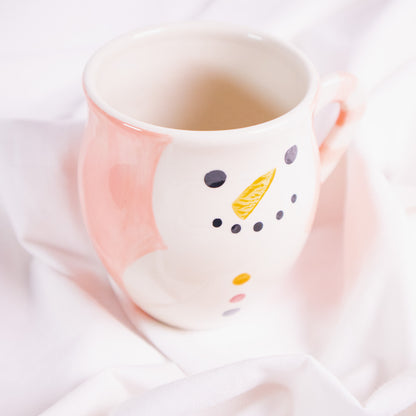 Snowman Mug with Candy Cane Handle