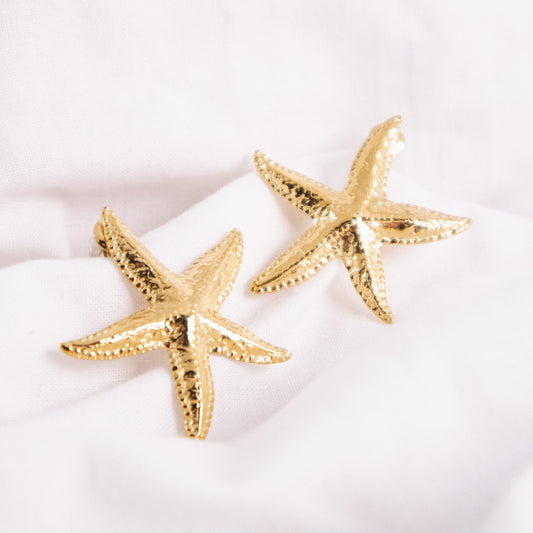 Gold Starfish Earrings