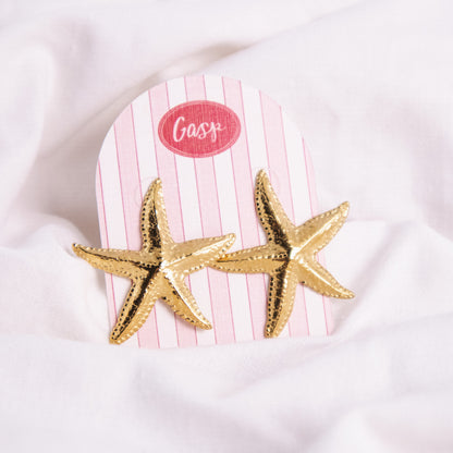 Gold Starfish Earrings