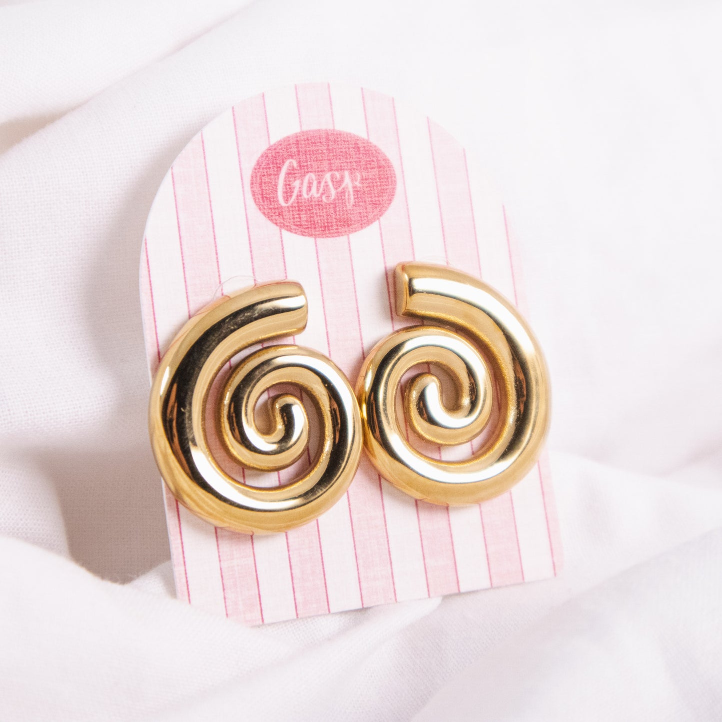 Gold Spiral Earrings