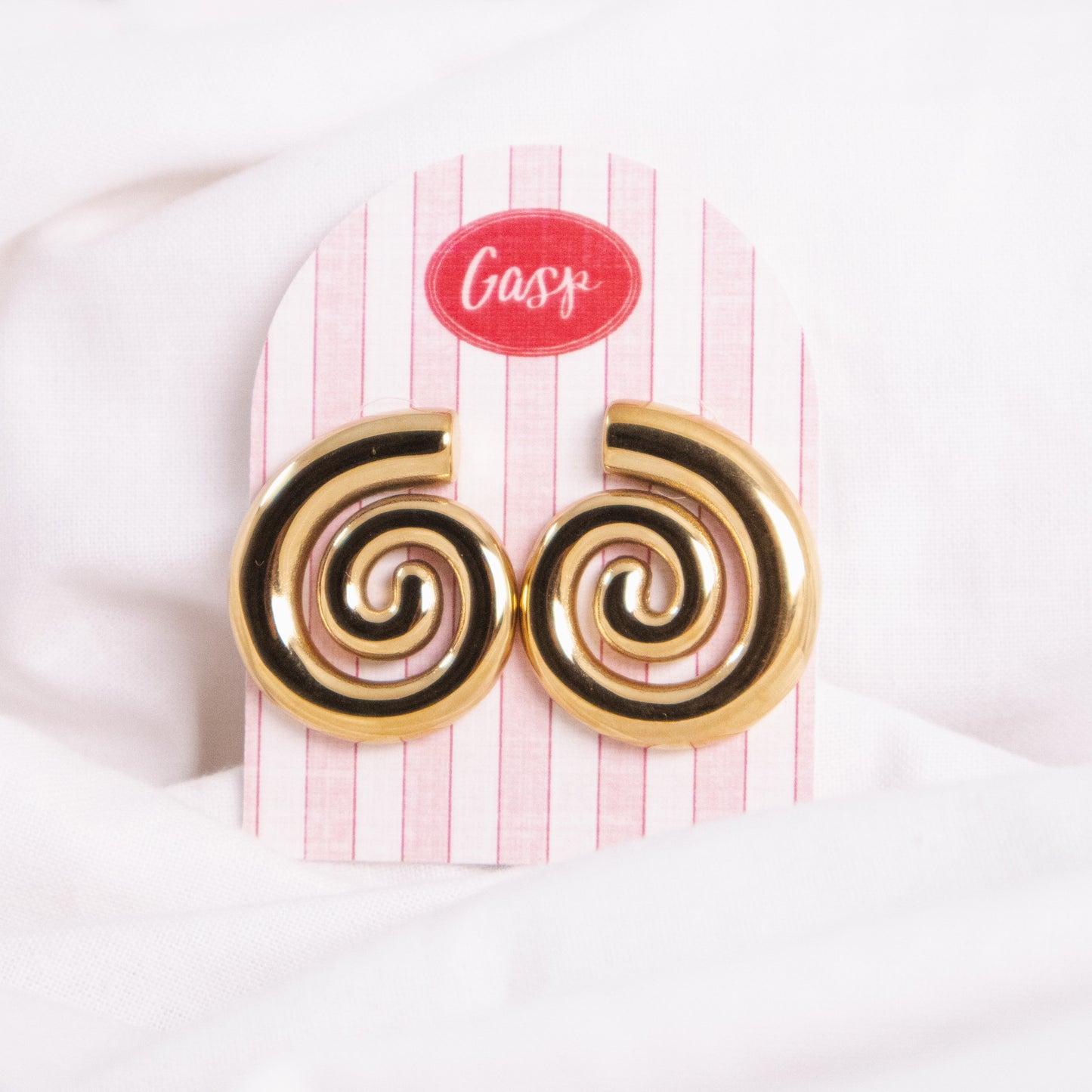 Gold Spiral Earrings