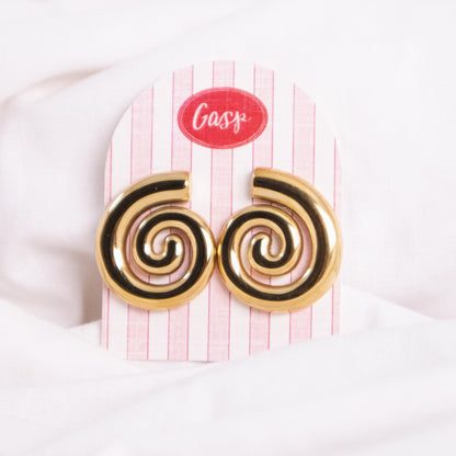 Gold Spiral Earrings