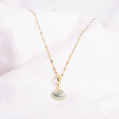Blue Seashell Charm Necklace