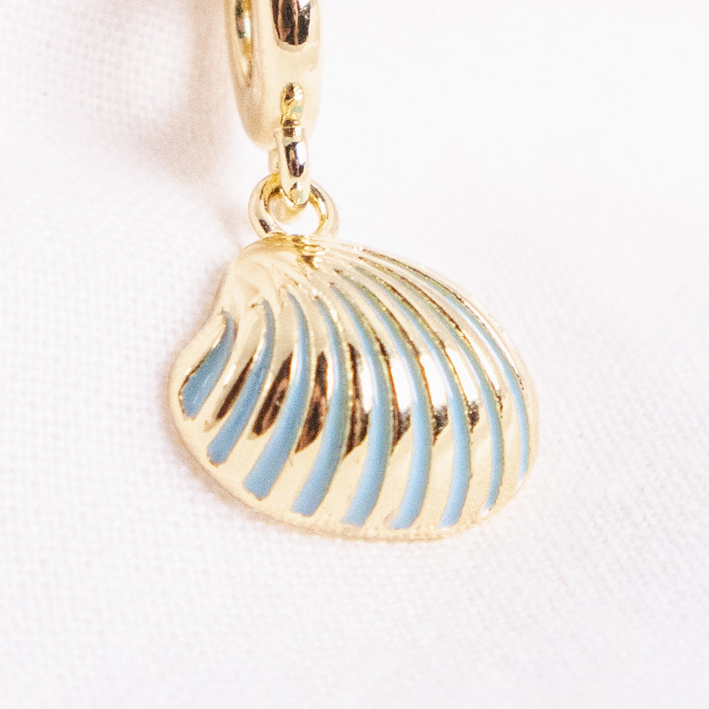 Blue Seashell Charm Necklace