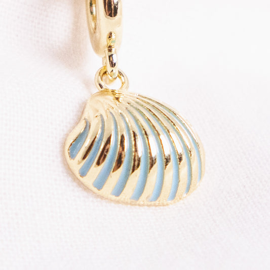 Blue Seashell Charm Necklace