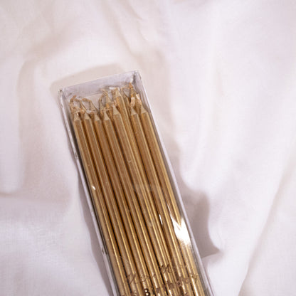 Tall Gold Cake Candles By Meri Meri