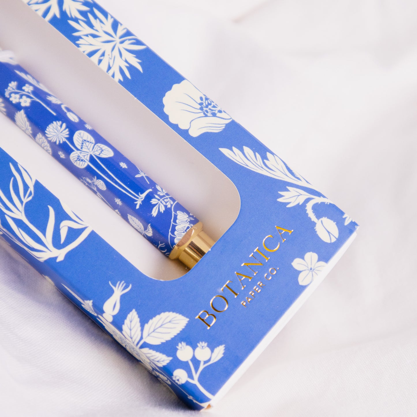 Blue Floral Rollerball Pen
