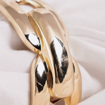 Gold Buckle Bangle Bracelet