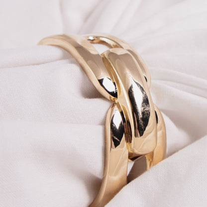 Gold Buckle Bangle Bracelet