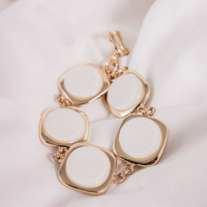 Pearl Inlay Chain Bracelet