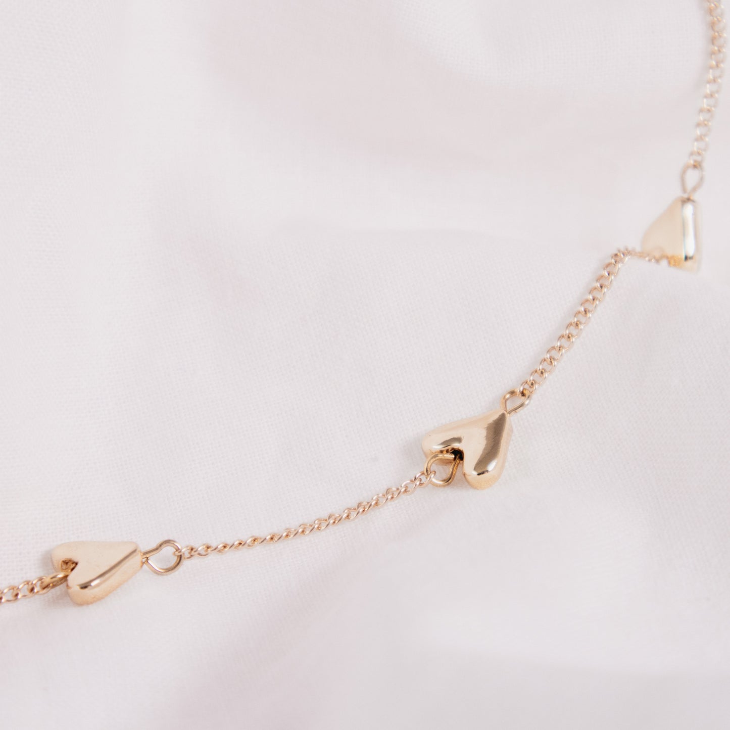 Puff Heart Chain Necklace