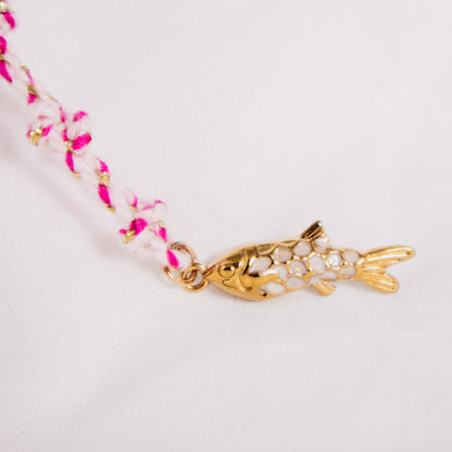Pink Fish Cord Necklace