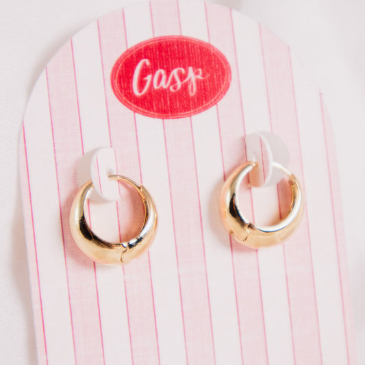 Mini Dome Huggie Hoop Earrings