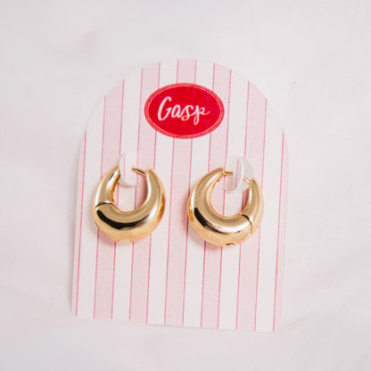 Chunky Dome Hoop Earrings
