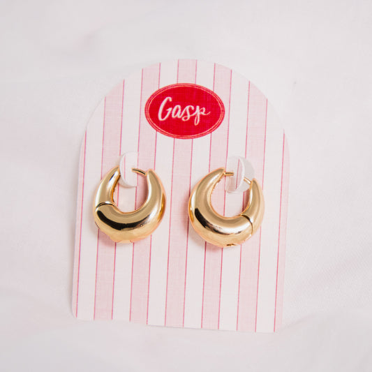 Chunky Dome Hoop Earrings