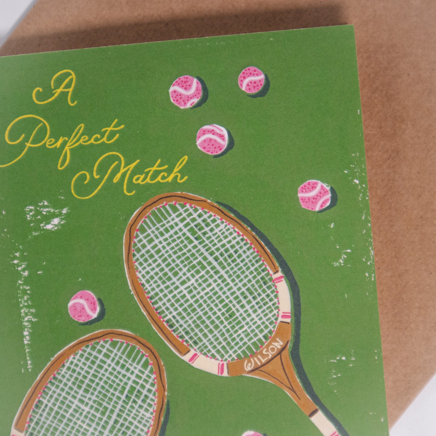 Perfect Match Tennis Greeting Card