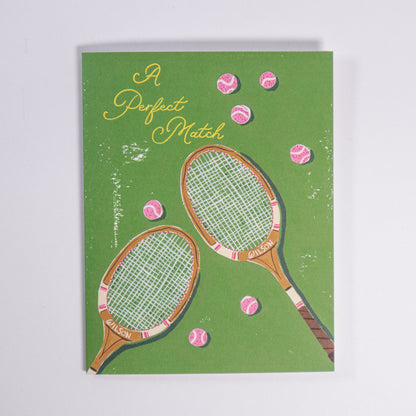 Perfect Match Tennis Greeting Card
