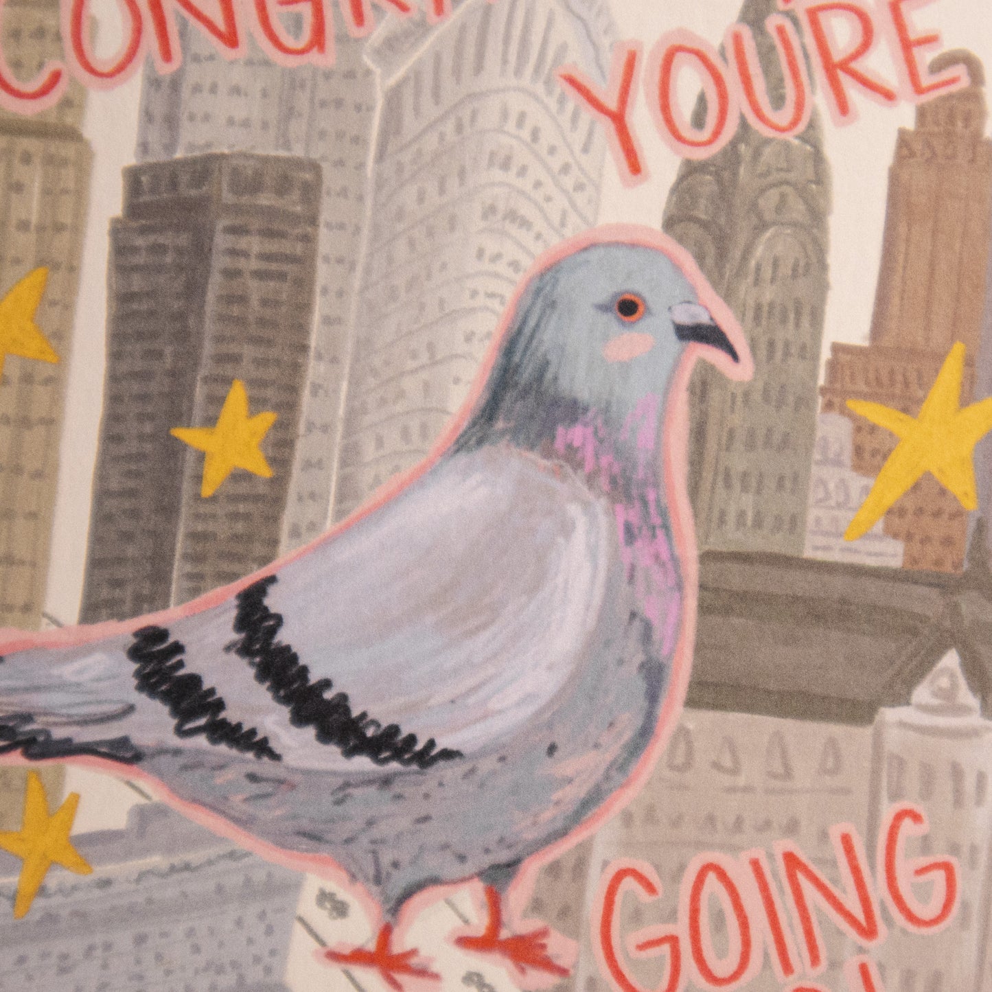 Going Places Pigeon Greeting Card