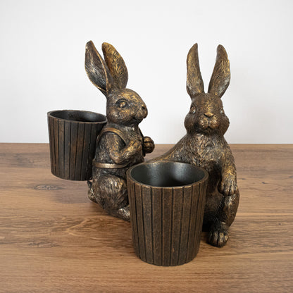 Antique Basket Bunny