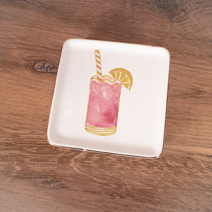 Pink Cocktail Dish