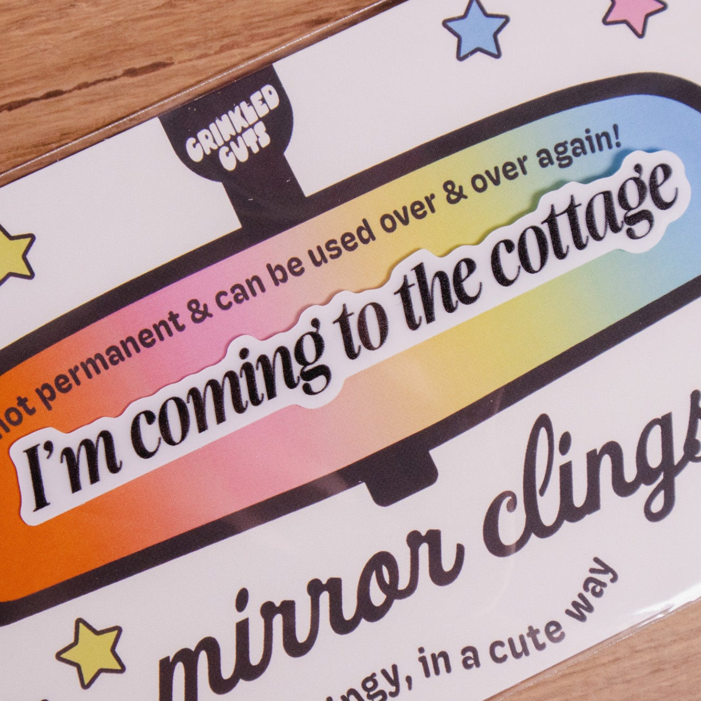 I'm Coming To The Cottage Mirror Cling