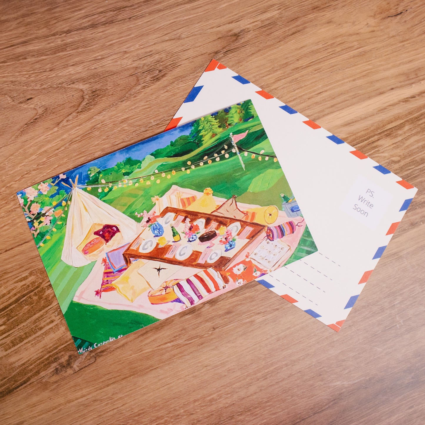 Moonlight Picnic Postcard
