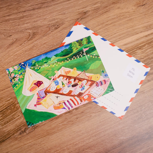 Moonlight Picnic Postcard