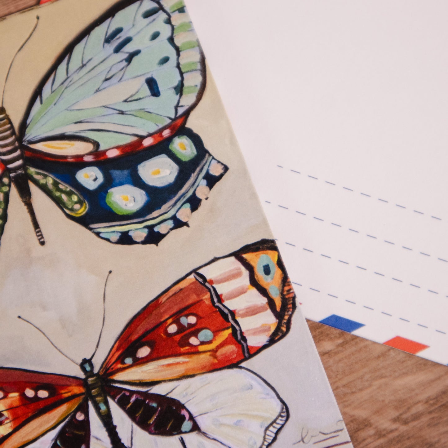 Vintage Butterflies Postcard