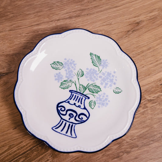 Hydrangea Vase Plate