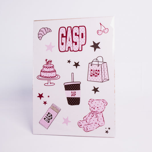 Gasp Birthday Sticker Sheet