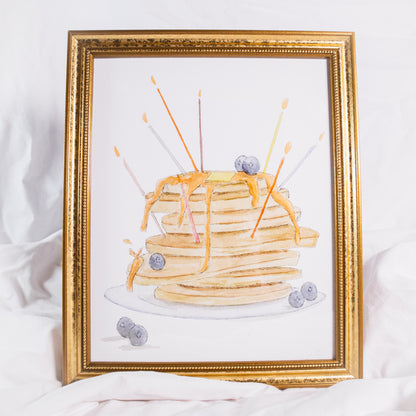 Birthday Pancakes Wall Art Print