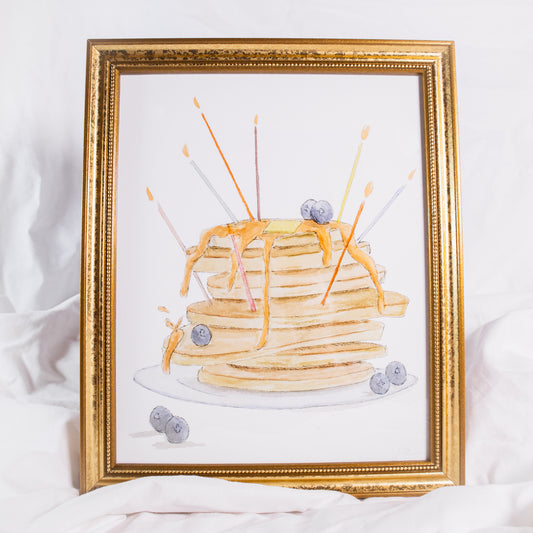 Birthday Pancakes Wall Art Print