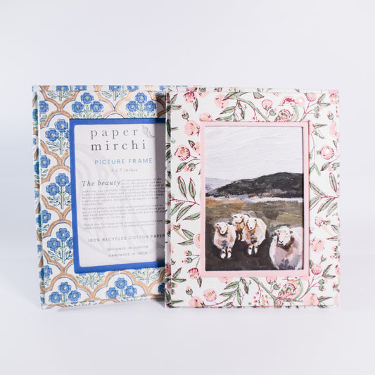 Block Floral Photo Frame