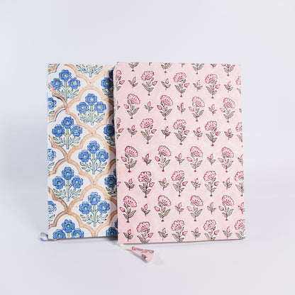 Block Floral Lined Notebook