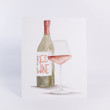 Red Wine Wall Art Print