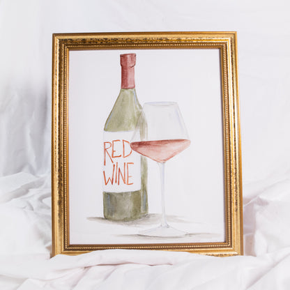 Red Wine Wall Art Print
