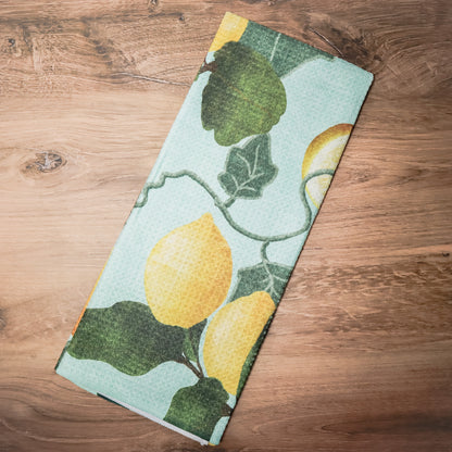 Amalfi Lemons Geometry Tea Towel