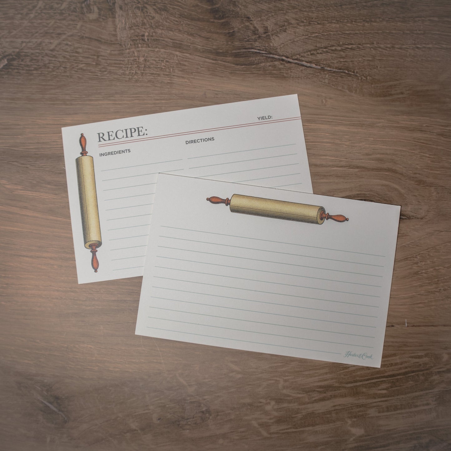 Rolling Pin Recipe Cards