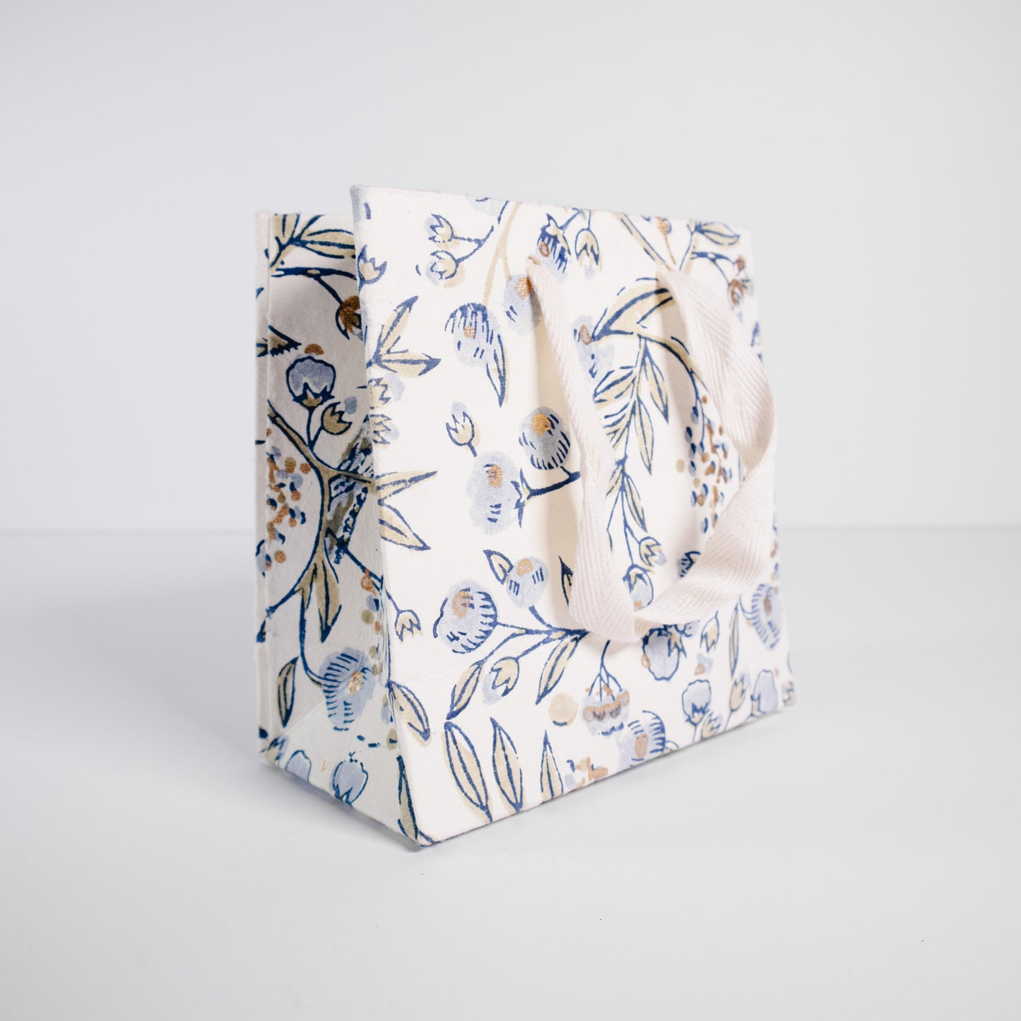 Small Blue Floral Gift Bag