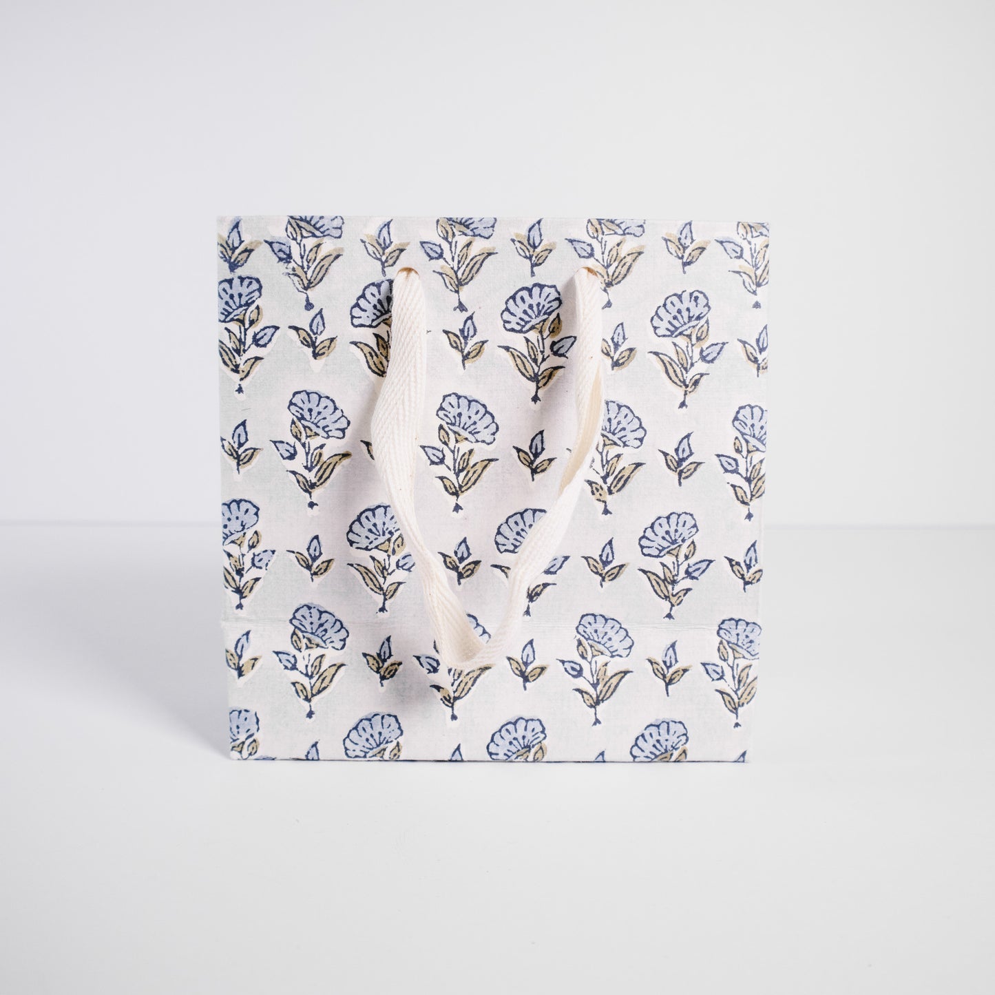 Small Blue Floral Gift Bag
