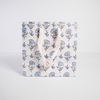 Small Blue Floral Gift Bag