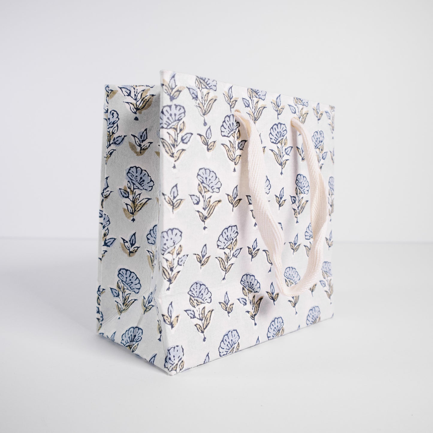Small Blue Floral Gift Bag