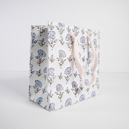 Small Blue Floral Gift Bag