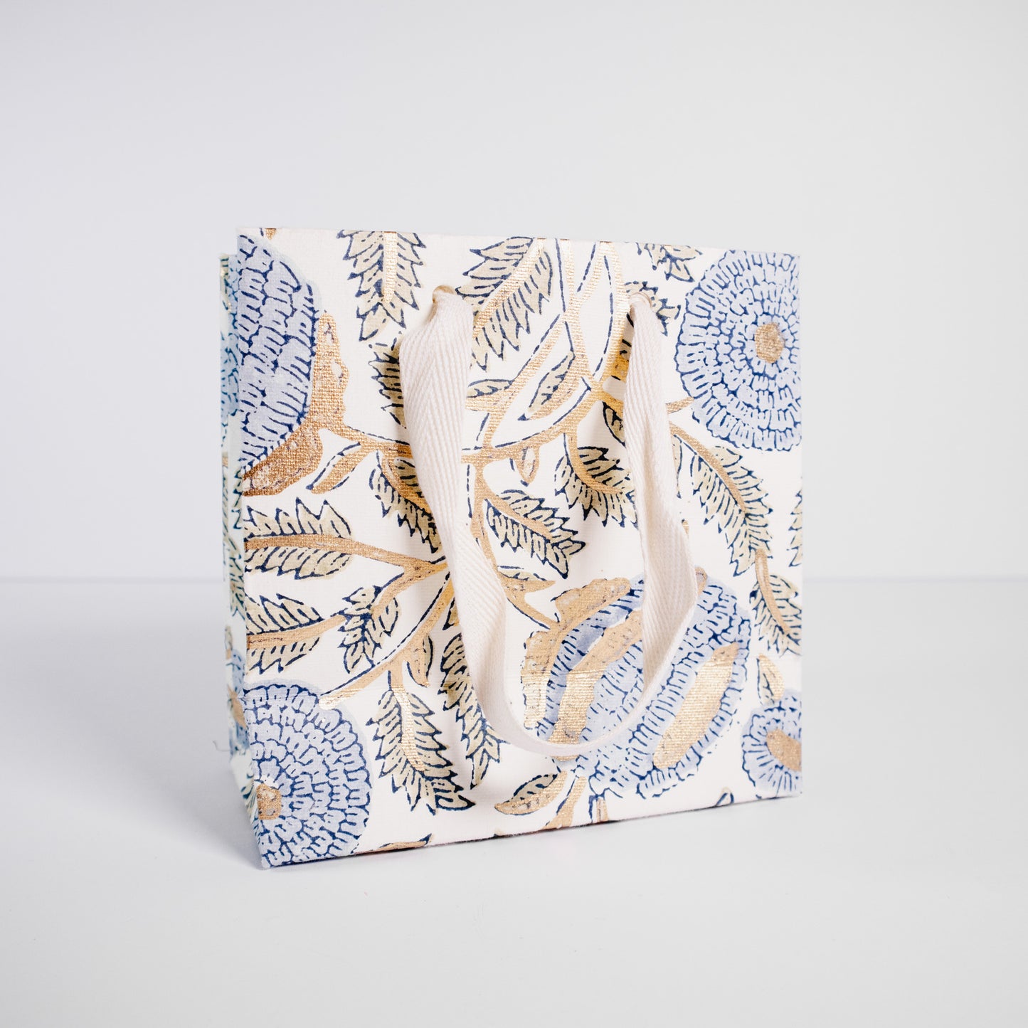 Small Blue Floral Gift Bag