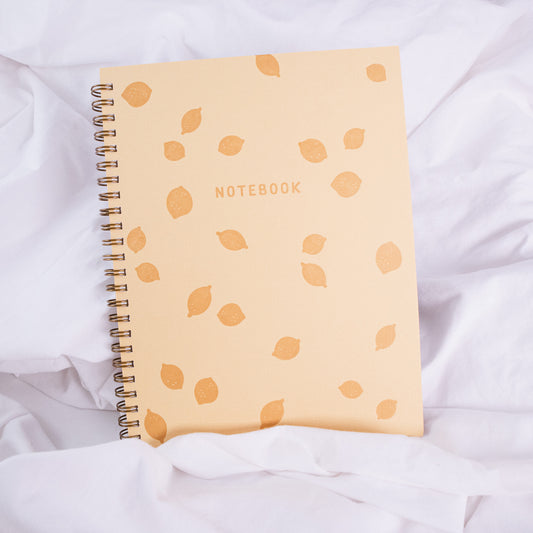 Lemon Lined Spiral Notebook