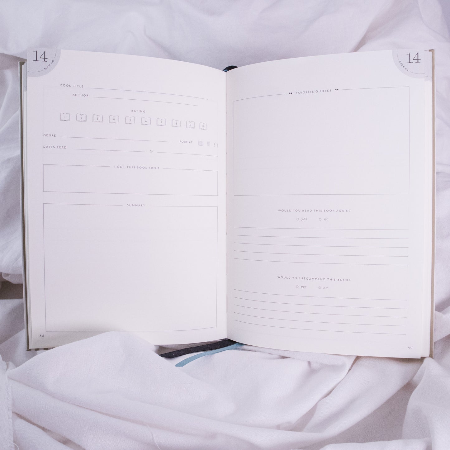 Striped Floral Reading Journal