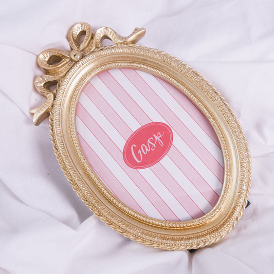 Oval Bow Photo Frame