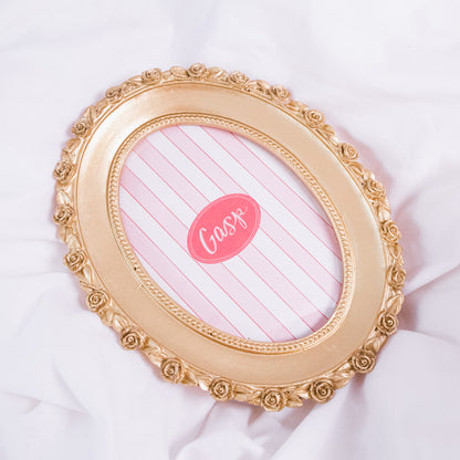 Oval Rose Photo Frame