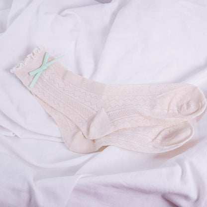 Pointelle Bow Socks